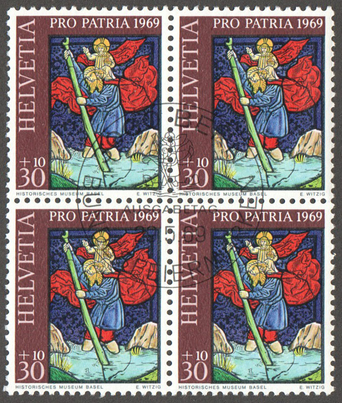 Switzerland Scott B384 Used Block - Click Image to Close